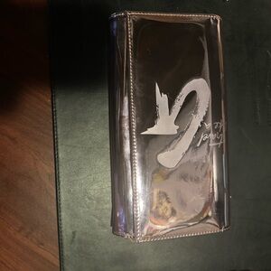 Metallic Pink Wallet with Logo